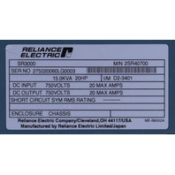 RELIANCE ELECTRIC 2SR40700 BUS SNUBBER UNIT