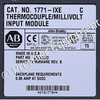 ALLEN BRADLEY 1771-IXE /C PLC-5 THERMOCOUPLE MILLIVOLT INPUT MODULE