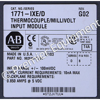 * ALLEN BRADLEY 1771-IXE SER D PLC-5 THERMOCOUPLE MILLIVOLT INPUT MODULE
