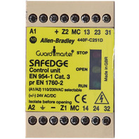 ALLEN BRADLEY 440F-C251D SERIES A GUARDMASTER SAFEDGE CONTROL UNIT