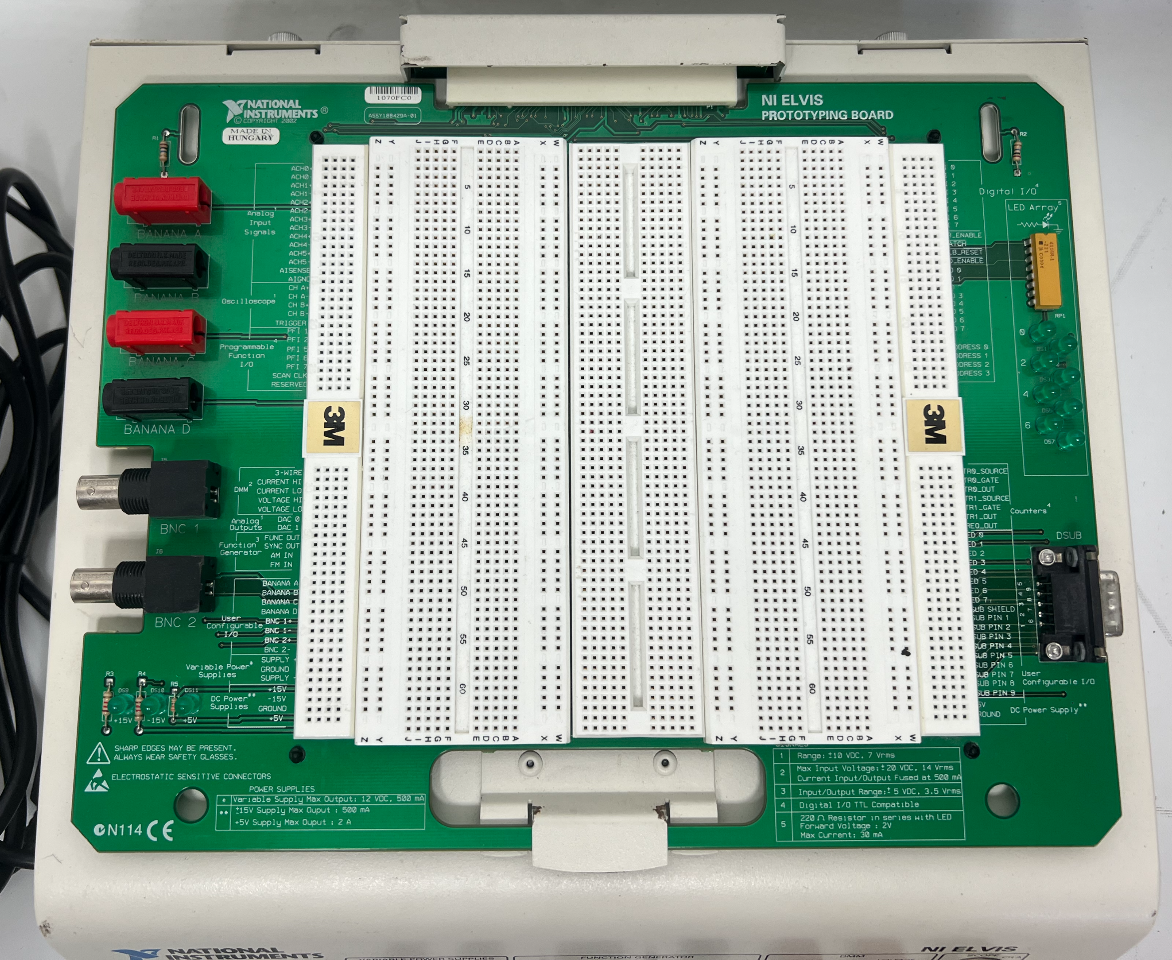 National Instruments NI ELVIS Platform w/ Prototyping Board, Power