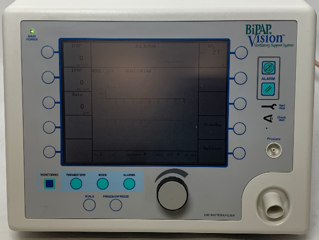 RESPIRONICS BIPAP VISION 582059 VISION VENTILATOR w/O2-B - 236 Operating Hours