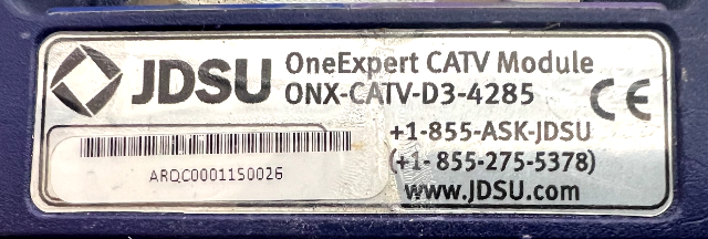 JDSU oneexpert catv module ONLY ONX-CATV-D3-4285 USED MODULE ONLY