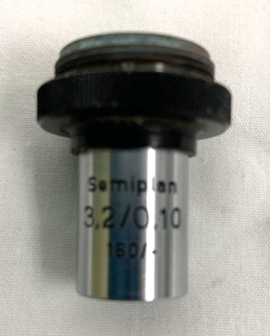 Aus Jena Semiplan 3.2/0.10 160/-Microscope Objective 718381