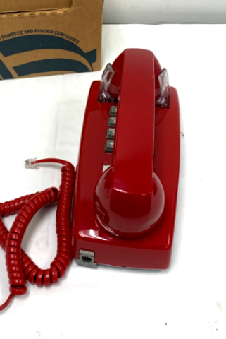 VINTAGE! NEW Cortelco Red Wall Telephone 255447-VBA-20M