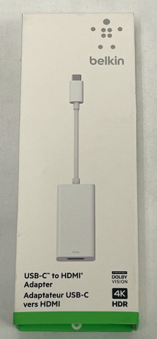Genuine Belkin USB-C To HDMI Adapter 4K 60Hz Macbook iPad Tablet Dolby Vision F2Cu038dsWHTAPL