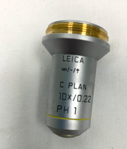 Leica Microscope Objective C Plan 10x/0.22 Ph1 &infin;/-/&uarr; 506078 Phase Contrast