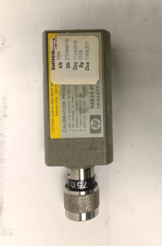 Agilent/HP 8483A Power Sensor 75&Omega; 100 KHz to 2 GHz 1uW-100mW (-30 to +20 dBm)