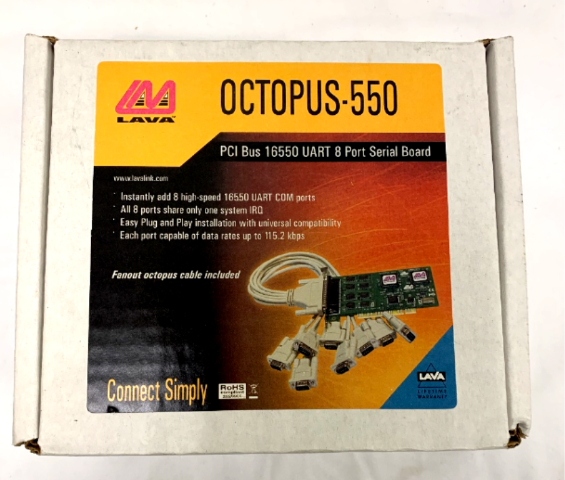 New LAVA OCTOPUS-550 PCI BUS 8 PORT SERIAL BOARD