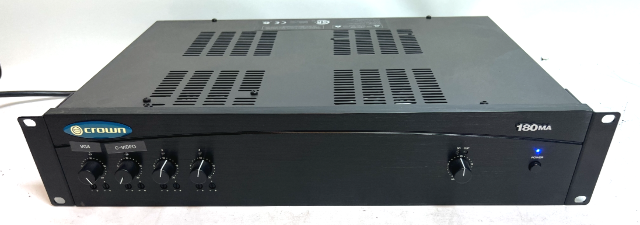 Crown 180MA Commercial Mixer Amplifier 4 Inputs Phantom Power