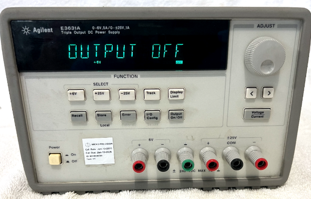 Agilent E3631A DC Power Supply &plusmn;25V 1A - 6V/5A 80W Triple Output Programmable