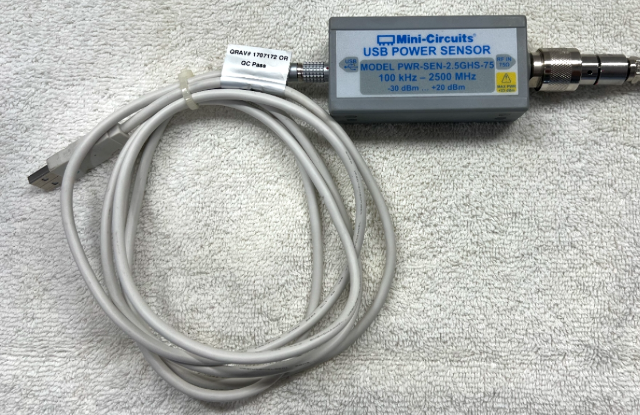Mini-Circuits PWR-SEN-2.5GHS-75 USB 75&Omega; Power Sensor 100 kHz - 2.5 GHz, -30 to +20 dBm