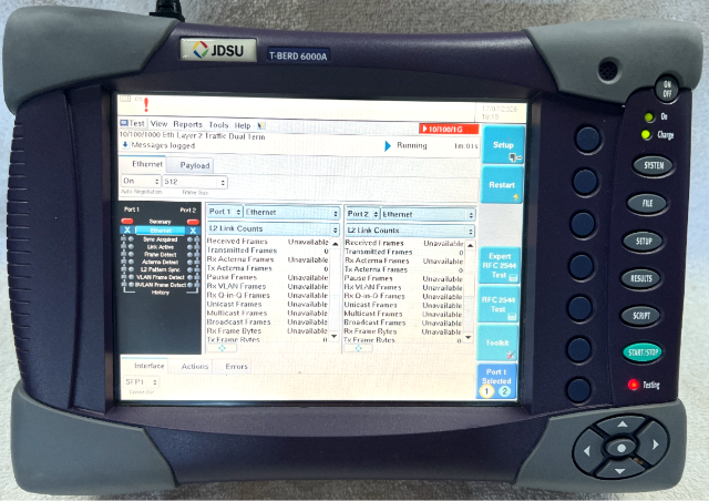 JDSU T-BERD 6000A BERT MSAM C0404 Compact Network Test Platform
