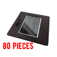 80 GEPE Anti Newton Glass Slide Mounts 24 x 36mm 2mm Gray/White LOT of 80