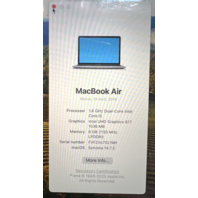Macbook Air A1932 1.6 dual core 8gb Ram - 256gb ssd