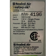 Industrial Instapak Molding Wheel Sealed Air Corporation Packaging Machine