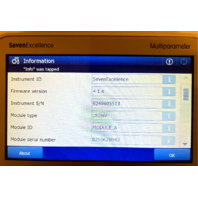 Mettler Toledo SevenExcellence Multiparameter Meter w/ pH/mV Module & Probe