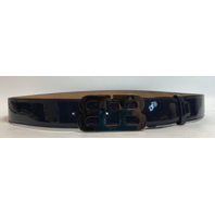 BALLY Men's Mirror B Buckle Belt Black Leather / Multi Size 44 / 110