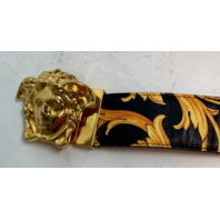 Versace Black | Barocco Reversible Leather Belt 95 IT 44 US