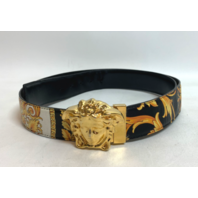 Versace Black | Barocco Reversible Leather Belt 95 IT 44 US