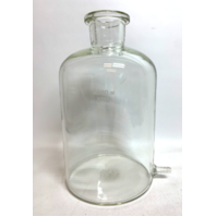 Kimax 4000mL 4L Reservoir Lab Glass Bottle 3/8" Bottom Hose Outlet, 14607-4000