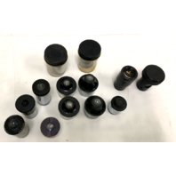 large lot of vintage Microscope Eye pieces and other parts.
