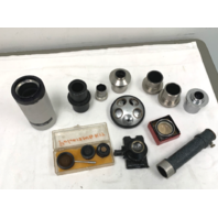 large lot of vintage Microscope Eye pieces and other parts.