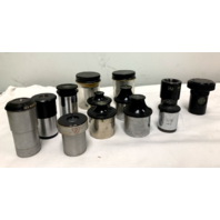 large lot of vintage Microscope Eye pieces and other parts.