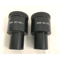 Set of 2 Olympus WHK 10x/20 L Microscope Lens Eyepieces