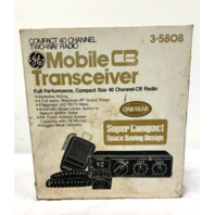 VINTAGE GE Mobile CB Radio Transceiver Model 3-5808 40 Channel Two-Way Radio