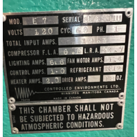 Conviron E7 Illuminated Temperature/Humidity Tissue/Plant Growth Chamber