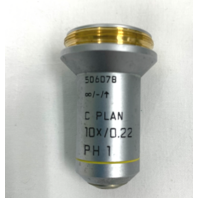 Leica Microscope Objective C Plan 10x/0.22 Ph1 &infin;/-/&uarr; 506078 Phase Contrast