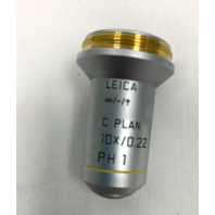 Leica Microscope Objective C Plan 10x/0.22 Ph1 ∞/-/↑ 506078 Phase Contrast