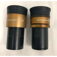 Pair Leica HC Plan 10x/20 M Microscope Eyepiece 507802 507801 Linear Reticle