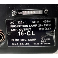 ELMO 16CL 16mm Projector 16-CL Optical Channel Loading