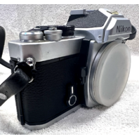 Nikon FM Silver 35mm SLR Film Camera Body From JAPAN MINT!