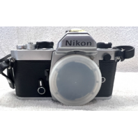Nikon FM Silver 35mm SLR Film Camera Body From JAPAN MINT!