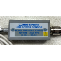 Mini-Circuits PWR-SEN-2.5GHS-75 USB 75&Omega; Power Sensor 100 kHz - 2.5 GHz, -30 to +20 dBm