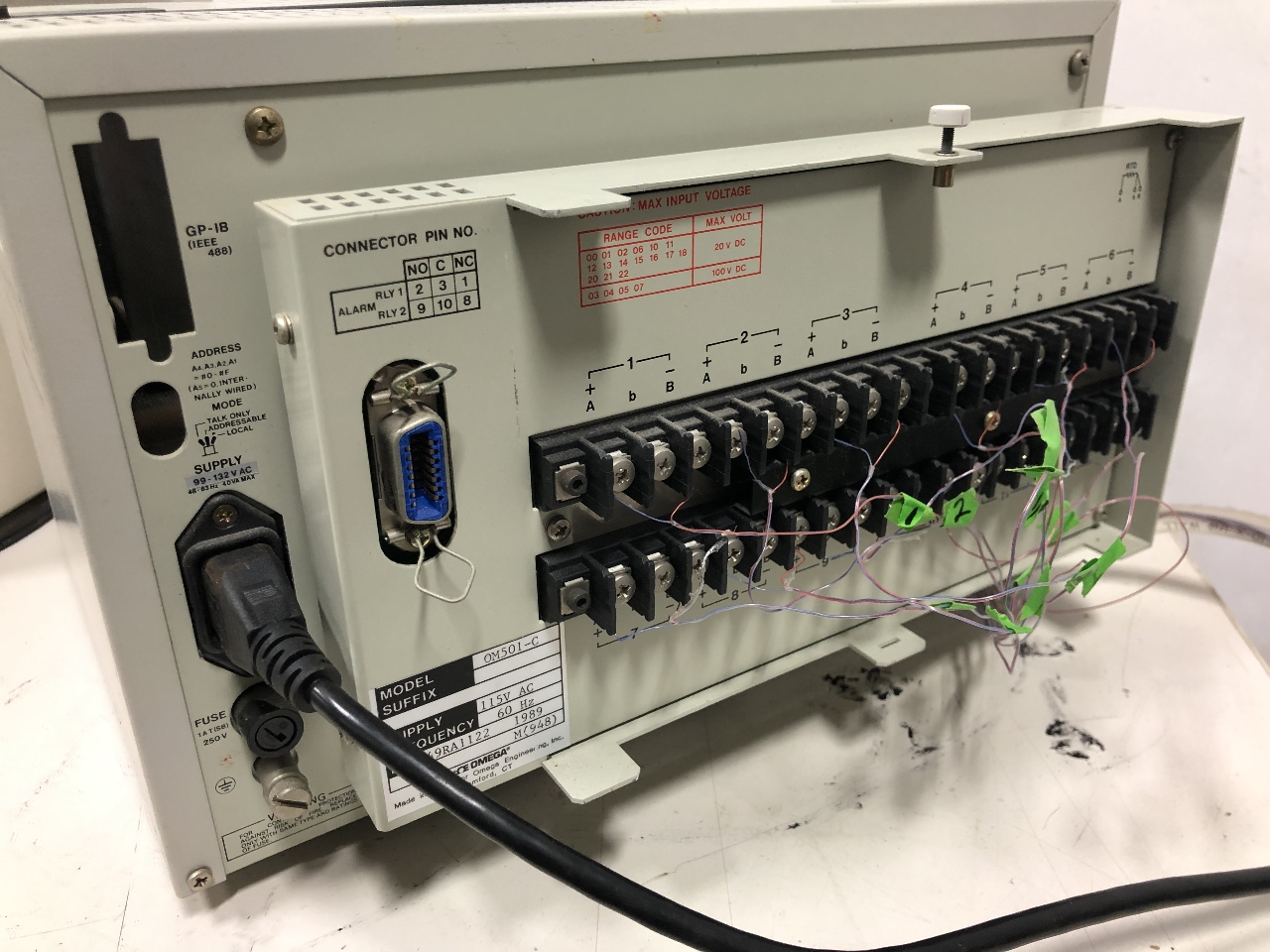 Omega Om501C OM500 MultiTrend Data Logger Chart Recorder 12ch