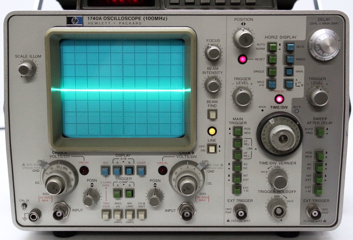 HP Agilent 1740A Oscilloscope 100Mhz, 2-Channel w/ Multimeter, Options