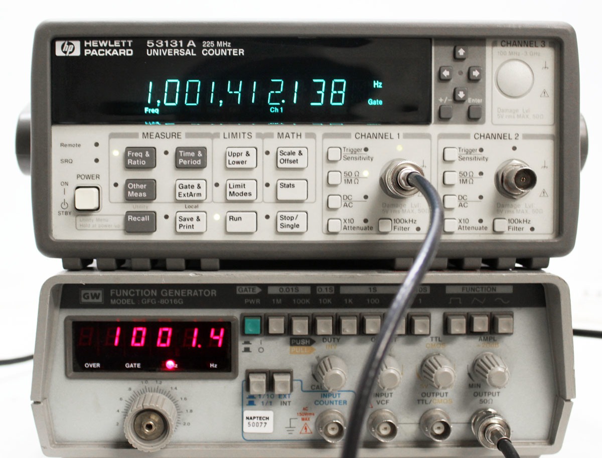HP/Agilent 53131A 225 MHz Universal Frequency Counter/Timer Tested