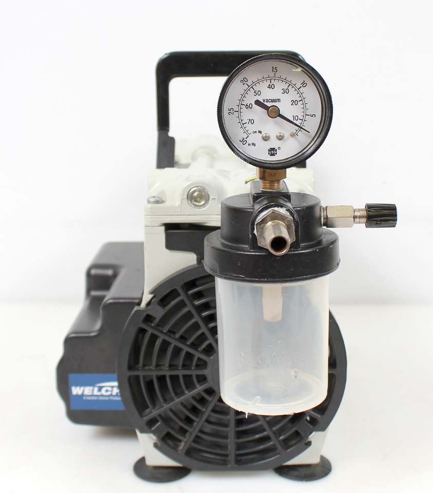 Welch 2561B50 WOBL Laboratory Dry OilFree Piston Vacuum Pump, 65 LPM