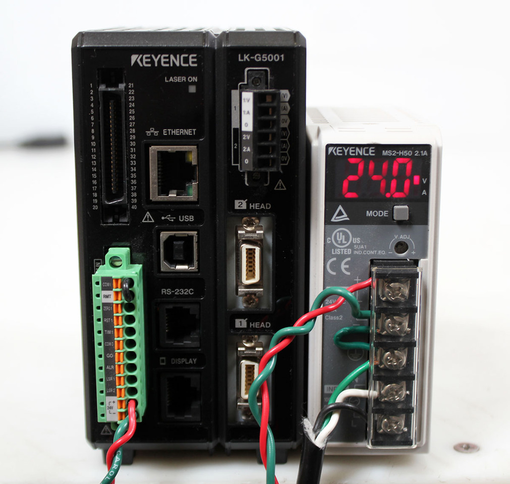Keyence LKG5001 Laser Displacement Sensor Controller w/ MS2H50 Power