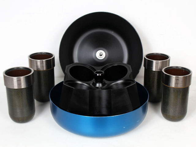 Beckman JLA-9.1000 J-LITE Fixed-Angle Rotor w/ 4 x 1000mL Carbon Fiber Canisters