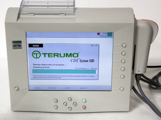 Terumo CVS CDI-500 Gas Parameter Monitor System w/ Probes, Printer + Warranty