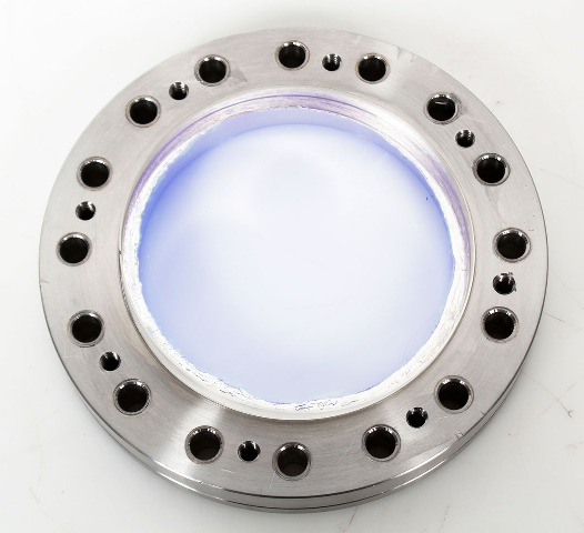 MDC Stainless UHV High Vacuum 6" OD Angled Glass Viewport Conflat Flange - DN100