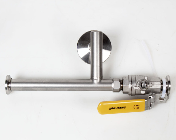 MDC Stainless HV High Vacuum Tee/Manifold w/ Valve KF NW40 NW16