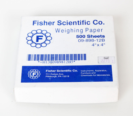 Fisherbrand Fisher Scientific Weighing Weigh Paper 4x4" 09-898-12B -NEW 500 Pk-