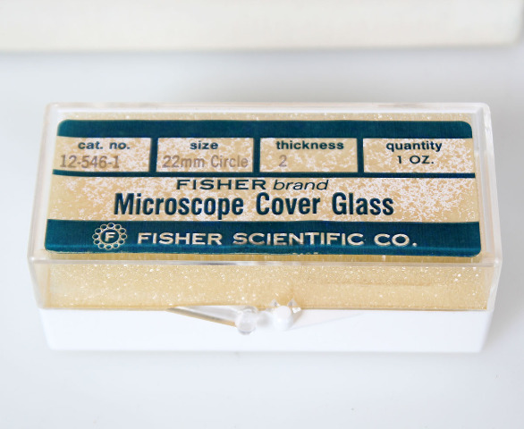 FisherBrand 12-546-1 Microscope Cover Slips 22mm Glass Rounds 22CIR-2, -1oz Pk-