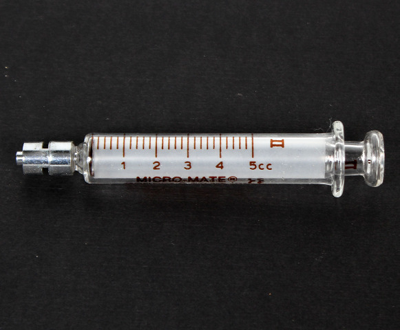 Popper 5cc Micro-Mate Glass Interchangeable Syringe w/ Luer Lock Tip